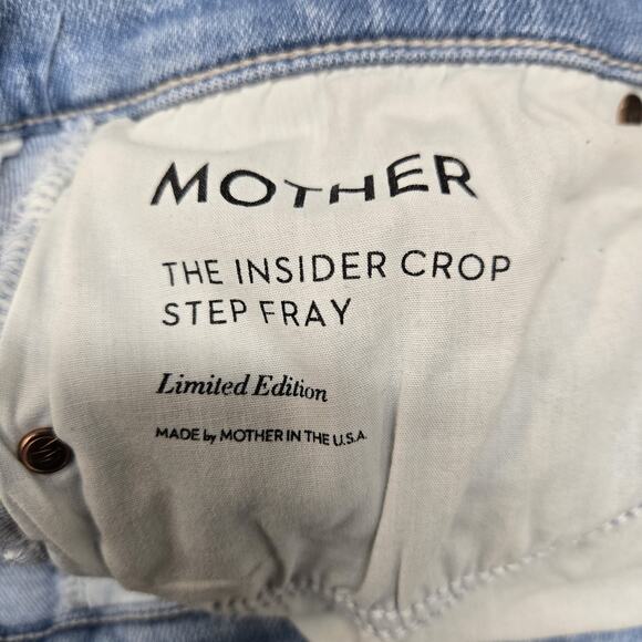 Mother Jeans Womens 29 Insider Crop Step Fray Limited Edition Designer USA Flaw - Picture 11 of 14